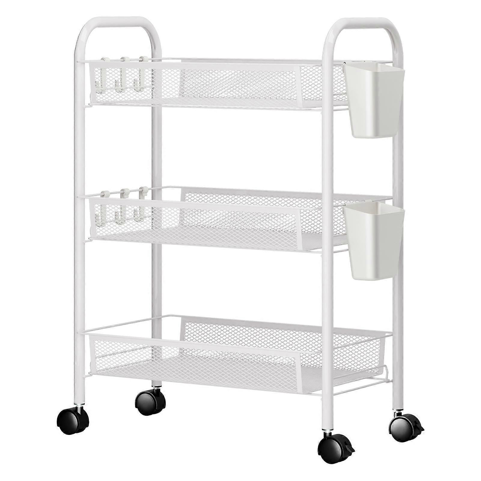 5 Tier Stackable Fruit Vegetable Basket with 360 Degree Wheels
