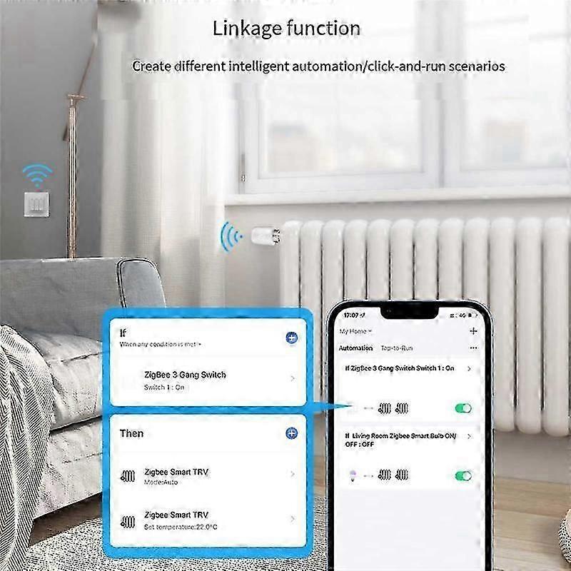 Tuya Zigbee Thermostatic Radiator Valves Intelligent Wireless App Control Heating Thermostat Temper