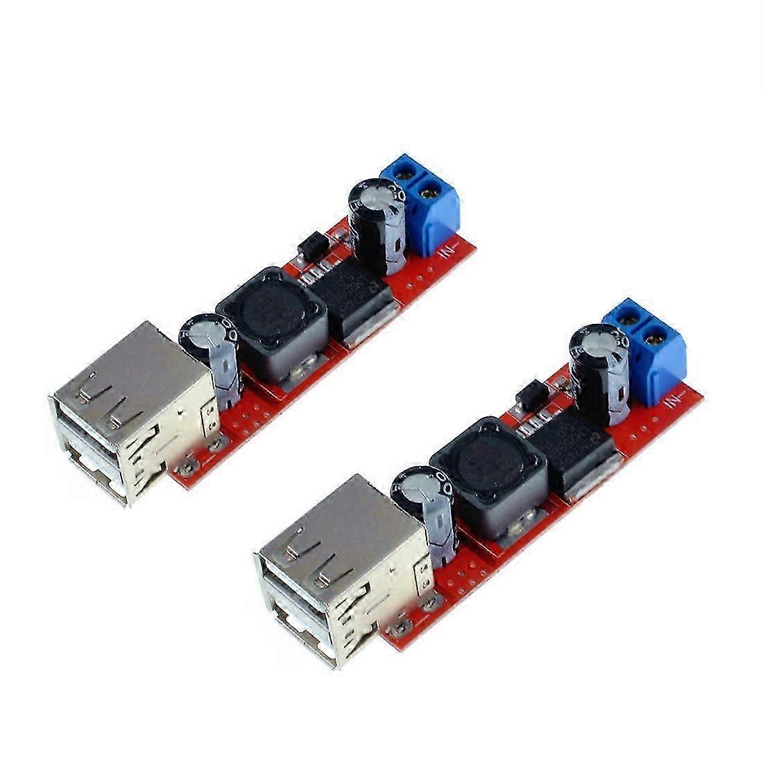 2pcs DC to DC Voltage Regulator Step Down Power Supply Buck Converter Module 6-40V to 5V 3A Dual USB Port Output