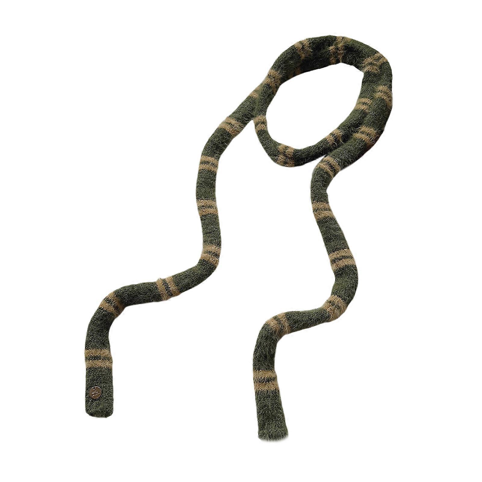 Tricot Skinny Écharpe Pour Femmes Foulard Hangbag Handle Wrap pour Femmes Sac à main Wrap Handle Belt Choker vert jaune