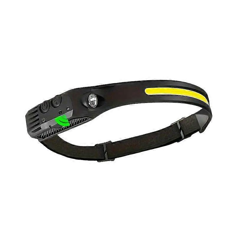 High Power LED Headlamp with Rechargeable Sensor XPE+COB 5 Modes for Camping Fishing and Outdoor Activities