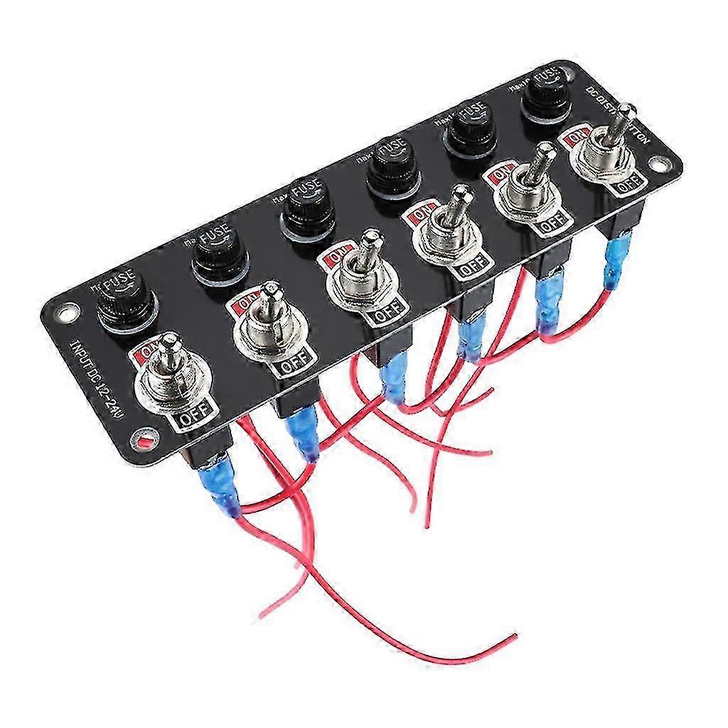 6 Gang Rockers 12-24v On-off Toggle Switch Panel with 10a Fuses p202411261070