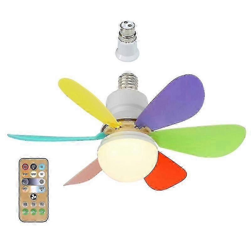 E27 B22 Thread LED Fan Chandelier Fan Celling Fan with Memory Timing Function