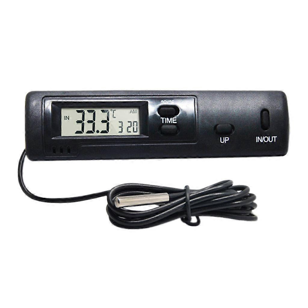 Zuhause Thermometer Innen / Außen Auto LCD Display In Out Uhr für Auto Aquarium
