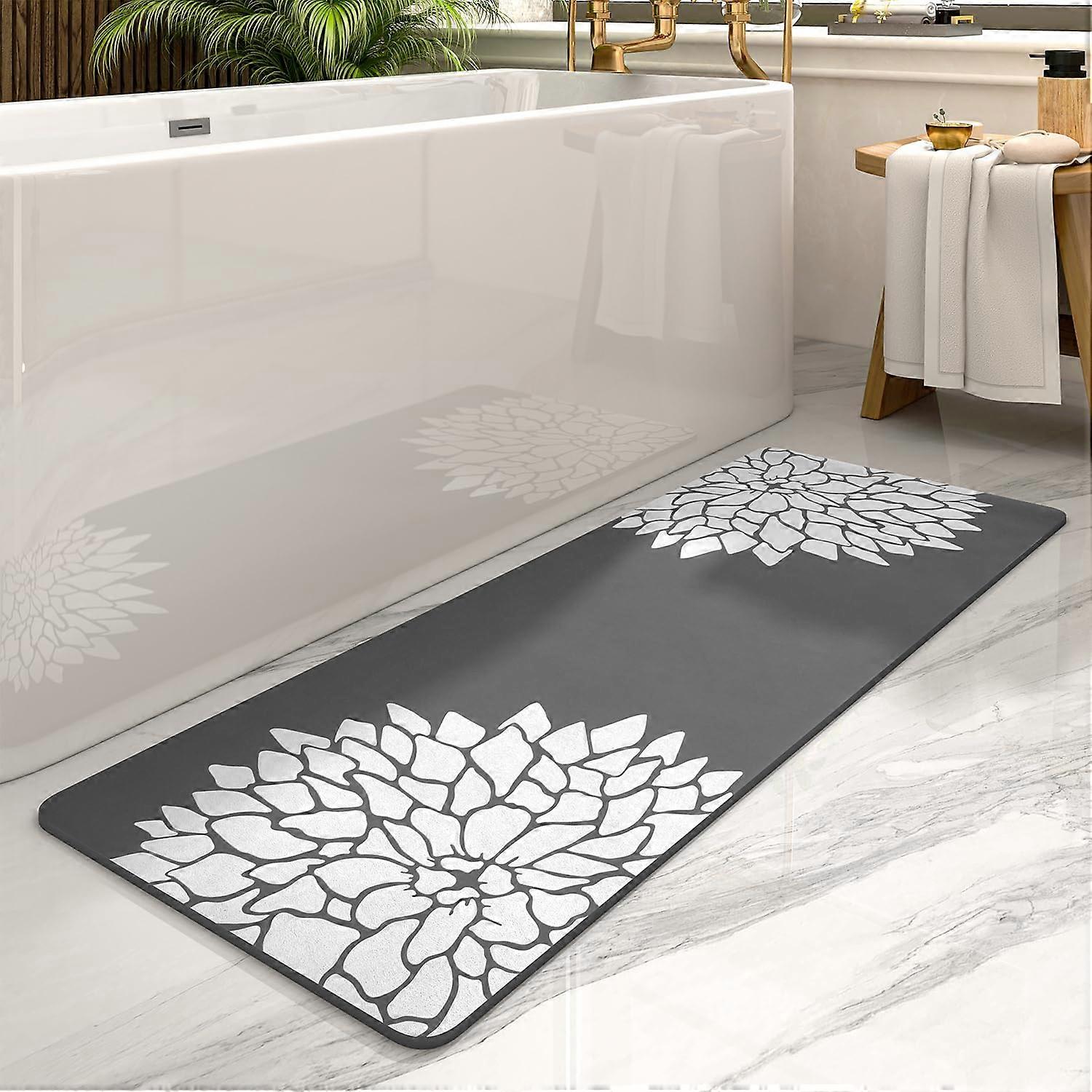 No Stains Bathroom Runner Rug 17"x47" Non Slip Super Absorbent Quick Dry Floor Mat for Home Use