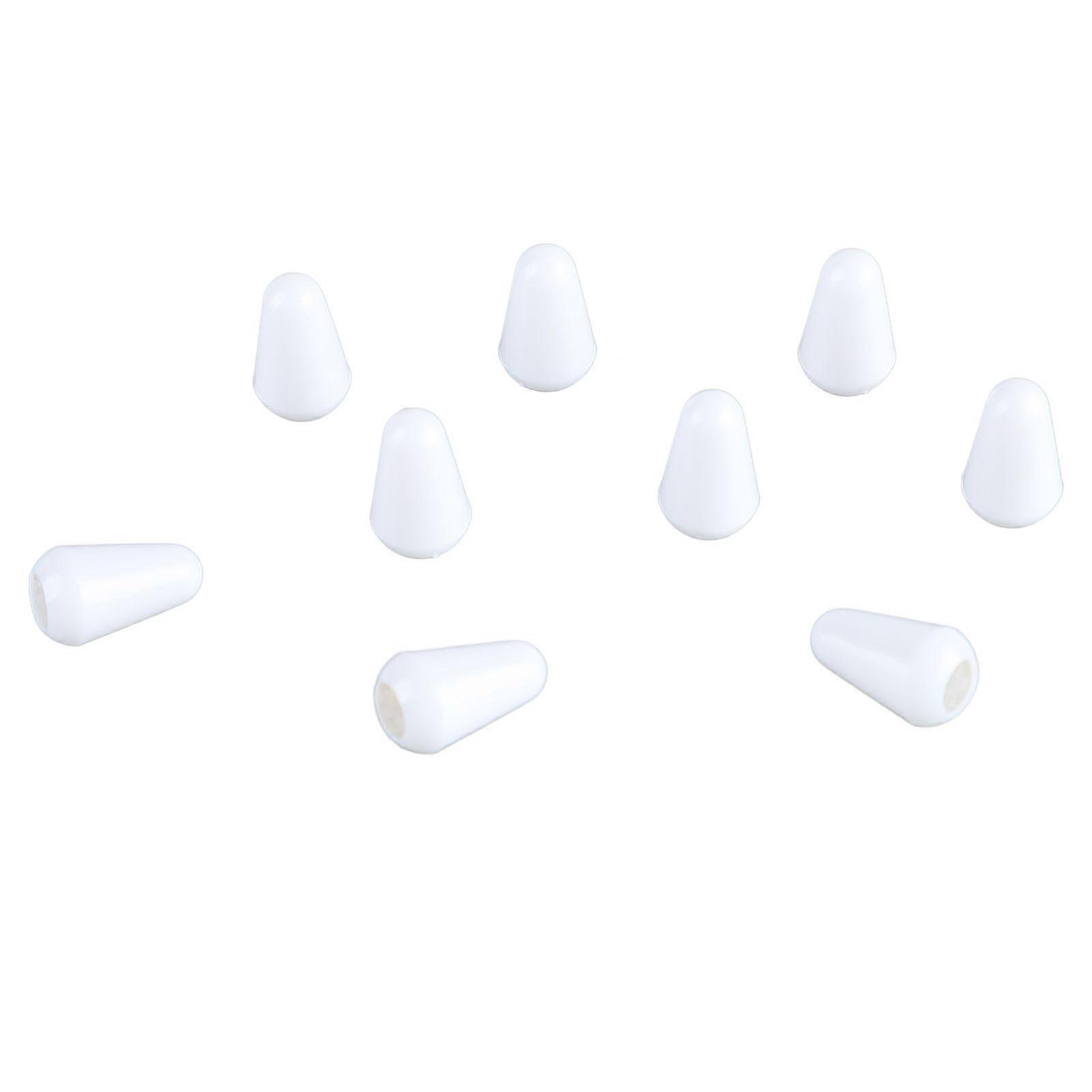 10Pcs Pickup Selector Switch Tip Electric Guitar 3 Way 5 Way Knob Cap Plastic Hat Universal Accessories White 