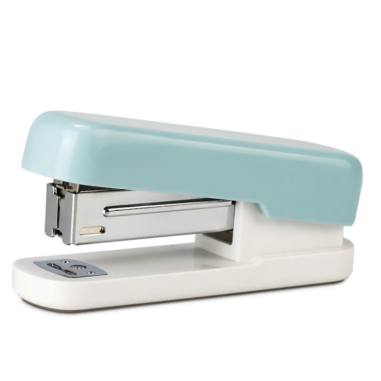 Mini Stapler Set Stylish Solid Construction Labor Saving Portable Stapler with 12# Staple for Office Home School Light Blue