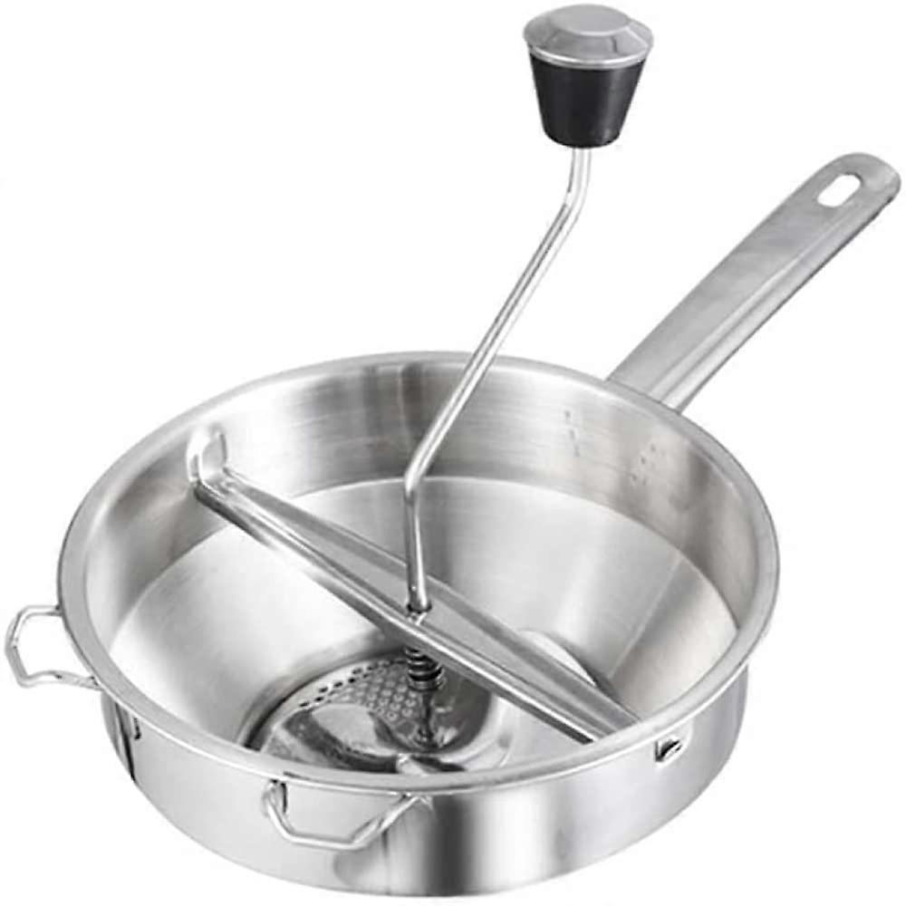 Stainless Steel Food Mill Manual Vegetable Masher with Dishwasher Safe Rotary Design for Tomato and Potato Prep