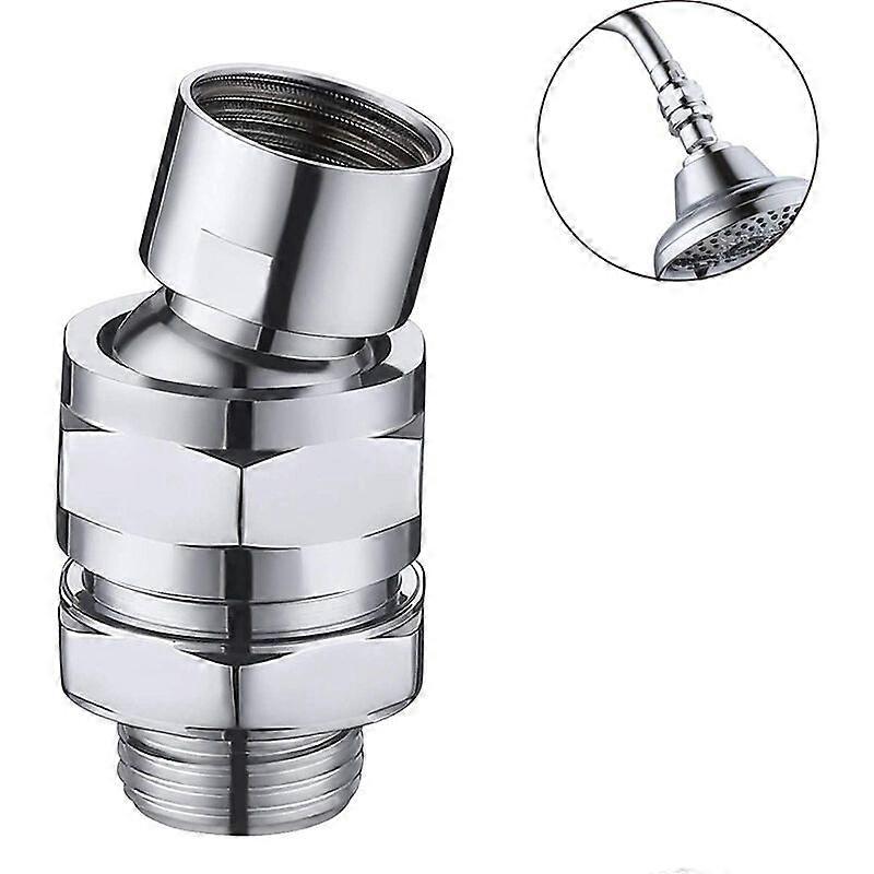 Shower Connector Shower Head Ball Head Swivel Ball Adapter Adjustable Shower Arm Extension Universal Component Brushed Nickel