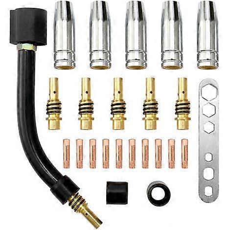 24PCS Gas Shield Torch 15AK Conductive Tip ,1.0mm Accessory Kit