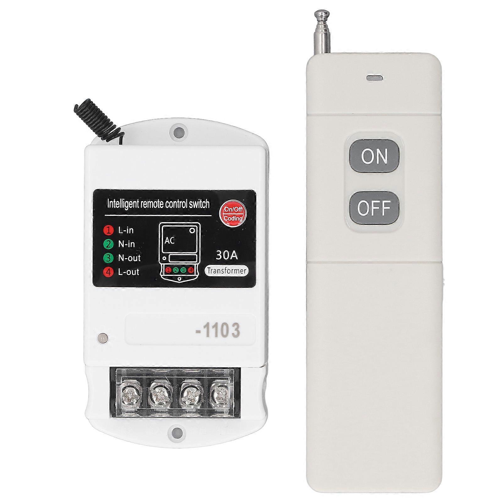 Remote Control 30A Relay 3km Control Range Wireless Remote Switch for Water Pump Motor Garage Door
