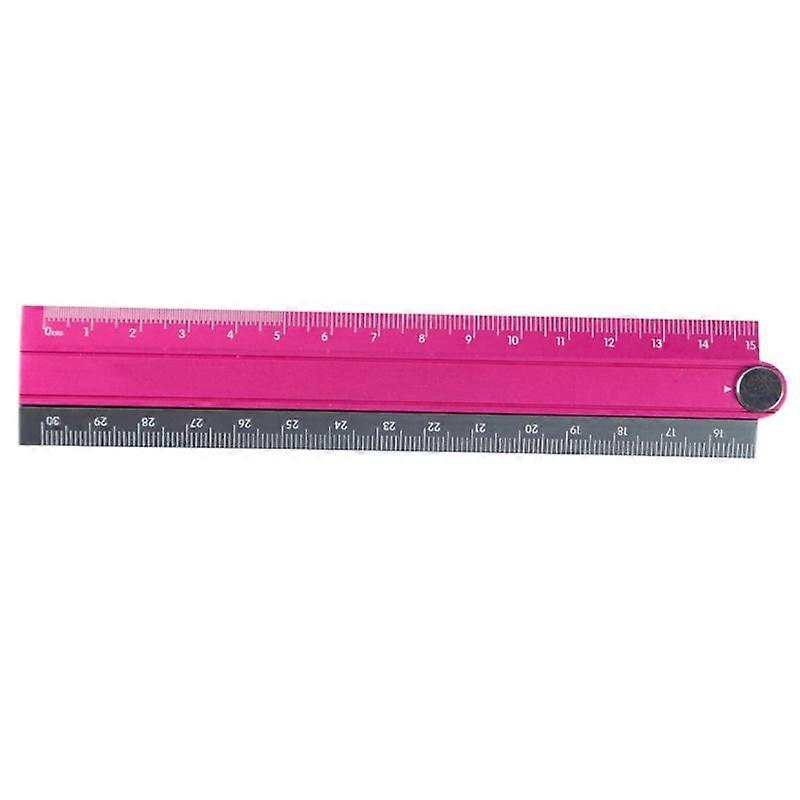 Aluminum Alloy Ruler Folding Metal Stationery Rule for Car Work Travel Home