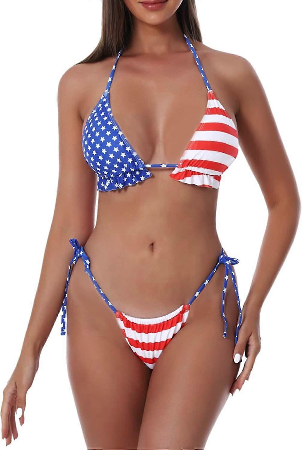 Bikinis Swimsuit Set pour Femmes Maillots de bain Triangle Maillot de bain Cravate String Thong