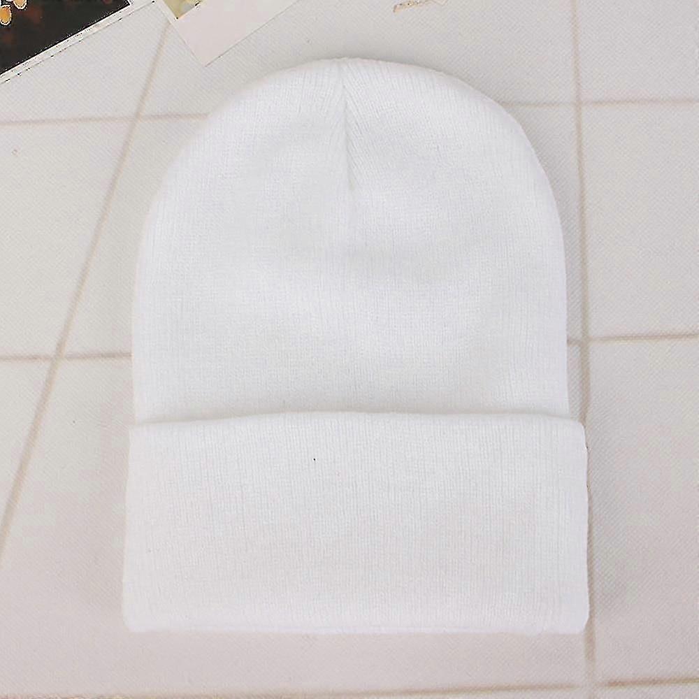 Unisex Solid Wool Knit Autumn, Winter Warm Cap