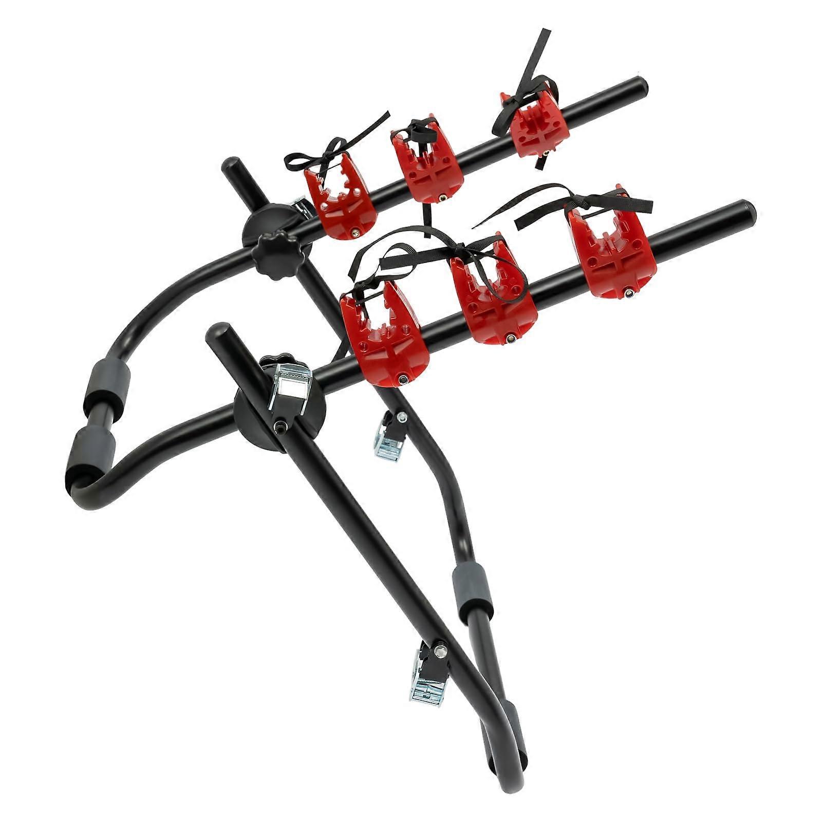 3-Bicycle Trunk Mount Bike Carrier Rack Hatchback Car Trunk Bicycle Rack