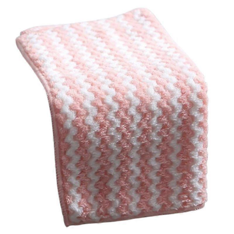 5 kpl mikrokuitupuhdistusrätti erittäin imukykyinen korallifleeceliina hankauspyyhe cy-10kpl-vaaleanpunainen