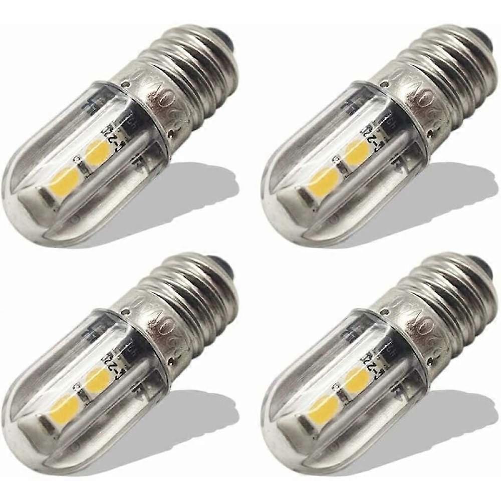 E10 LED Bulb, 220V/230V, Warm White, 1W, 100 Lumens, 4 Pack