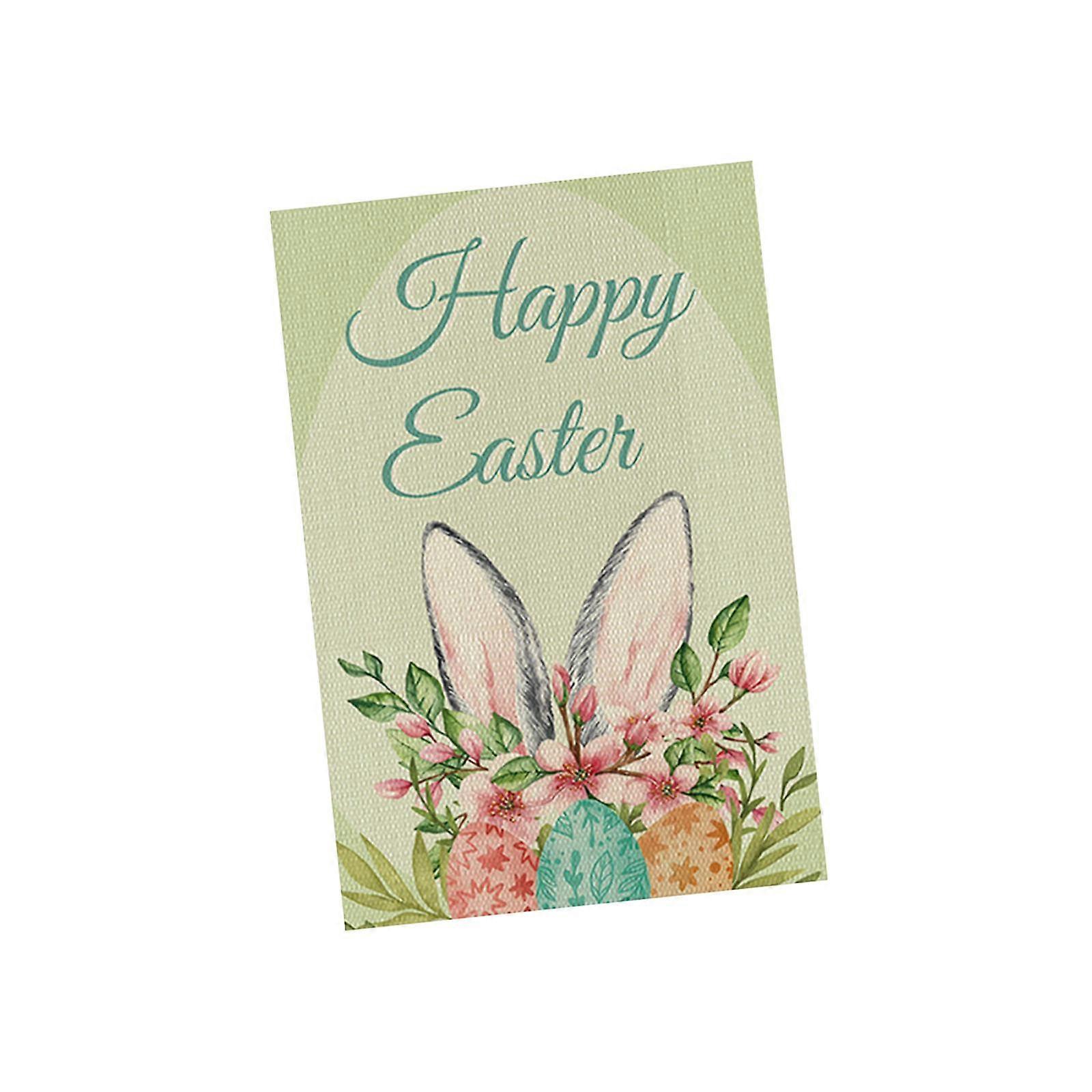 Happy Easter Garden Flag Rabbit Egg Small Yard Flag for Home Outdoor Spring