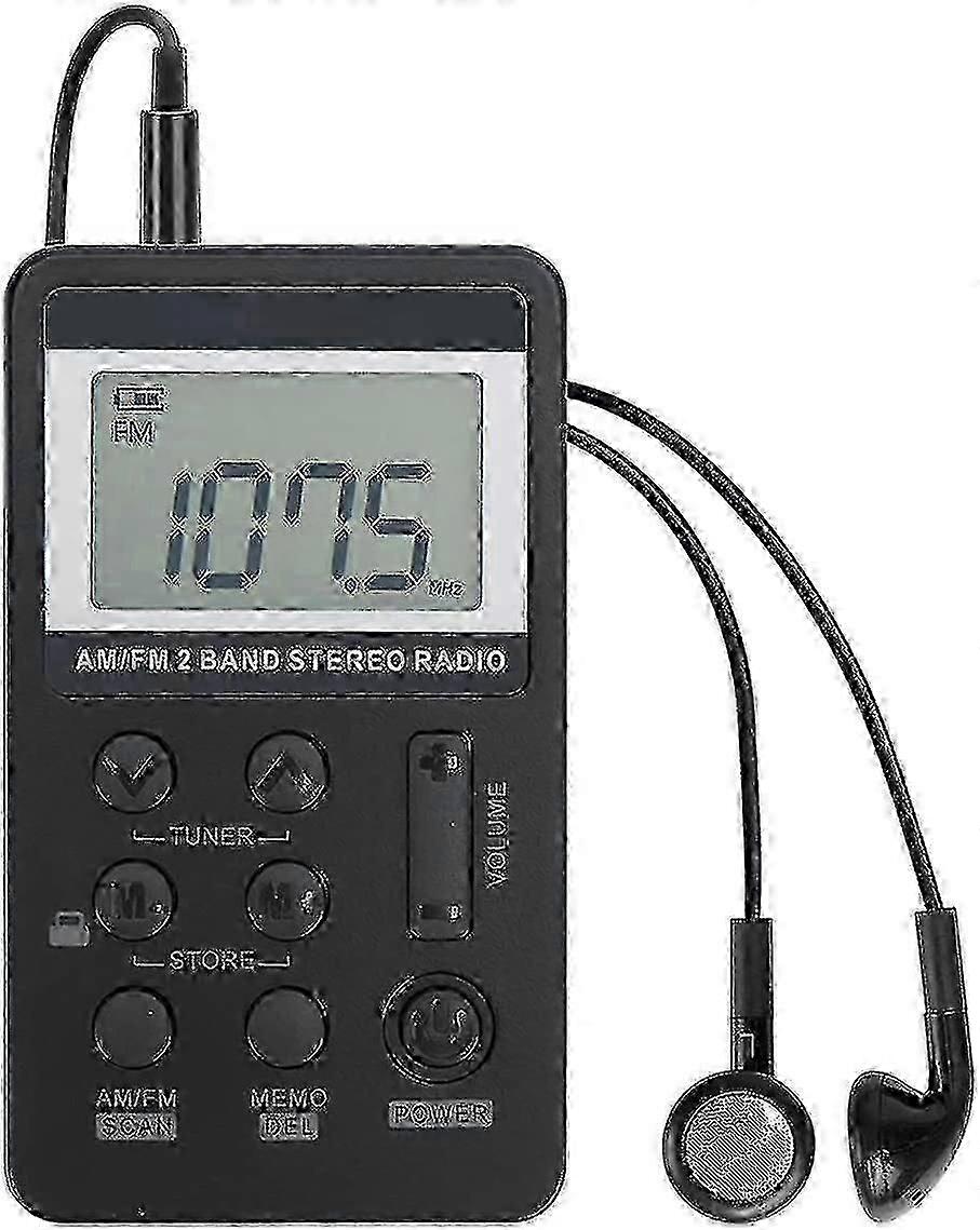 New Personal Am/fm Pocket Radio Portable Vr-robot, Mini Digital Tuning Walkman Radio, With Rechargeable Batter