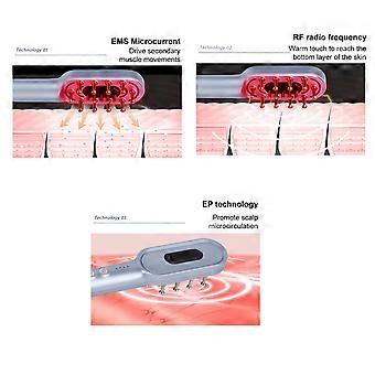 K· SKIN KD3806P Groei Vloeistof Gids Haarverzorging Microstroom RF EP Hoofdhuid Massage Kam 4 LED-lichttherapiemodi Automatische uitschakeling van 10 minuten