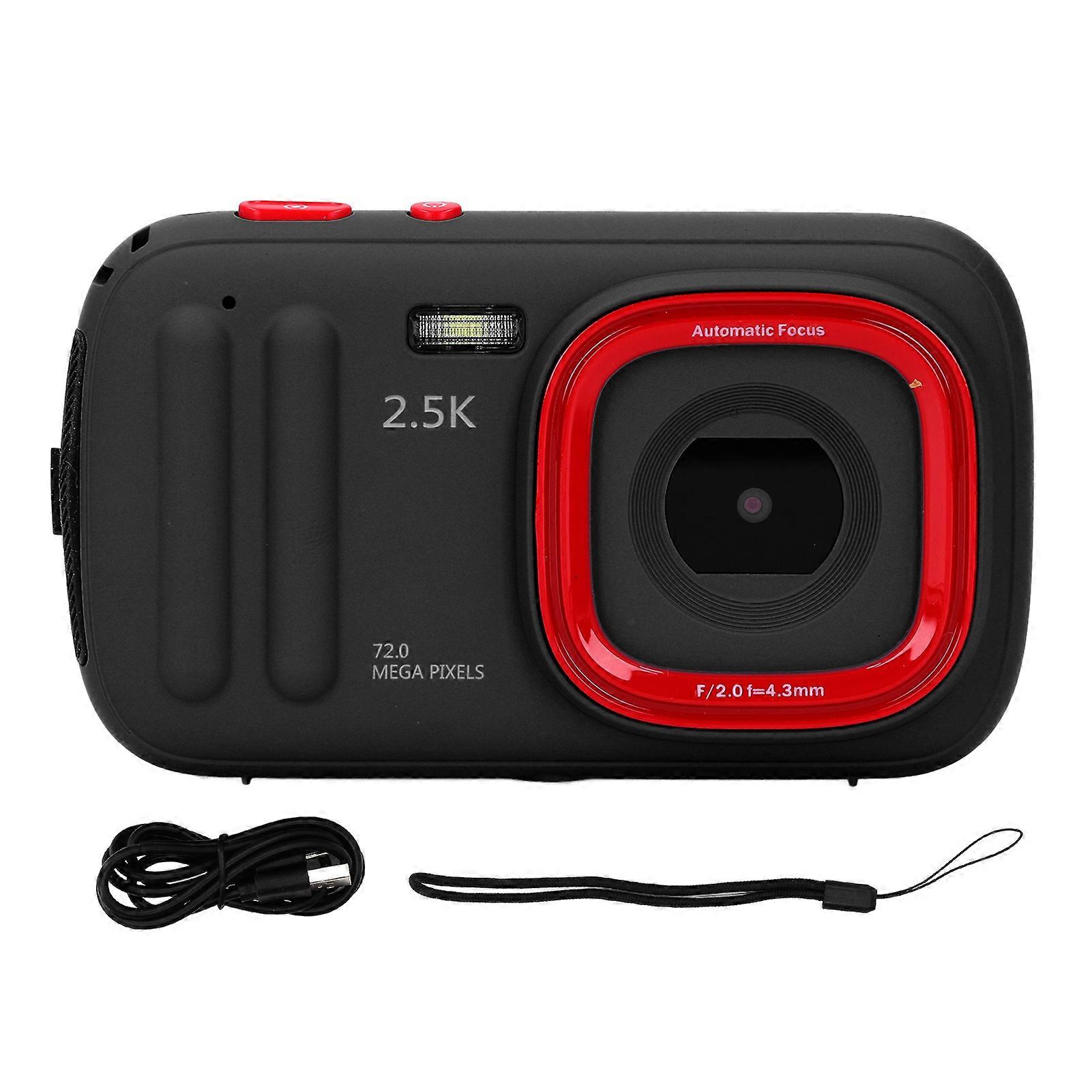 Compact 72MP Digital Video Camera with Autofocus, 2.5K Output, and Selfie Features