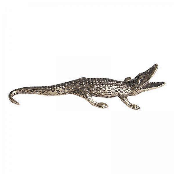 2x Mini Crocodile Sculpture Brass Incense Burner Table Decoration Cute Kung Fu