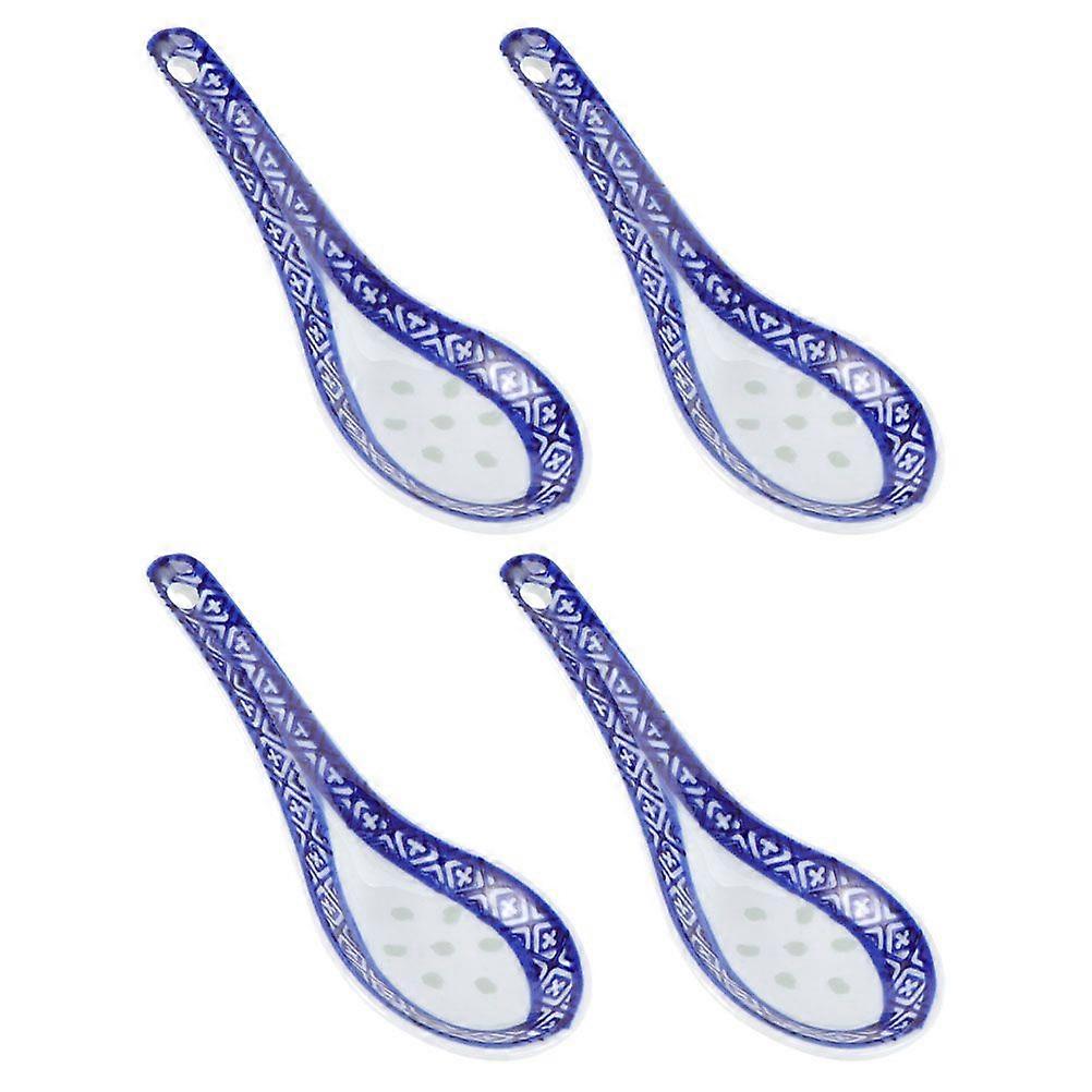 4Pcs Japanese Style Spoons Replaceable Dinner Spoons Household Soup Spoons Food Accessory