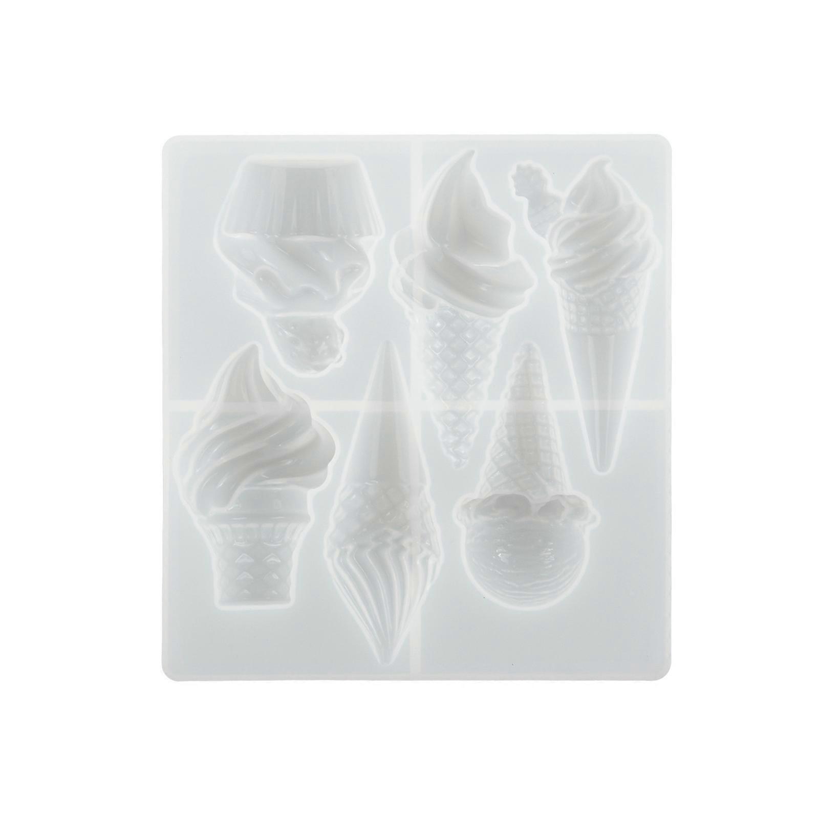 Epoxy Resin Moulds Resin Ornaments Molds Ice Cream Shape DIY Resin Casting Mould Silicone Material DIY Hand-Making Tools