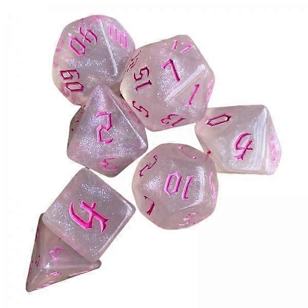5x 7x Polyhedral Dices Set Transparent Multifunctional D8 D10 D12 D20 Toys