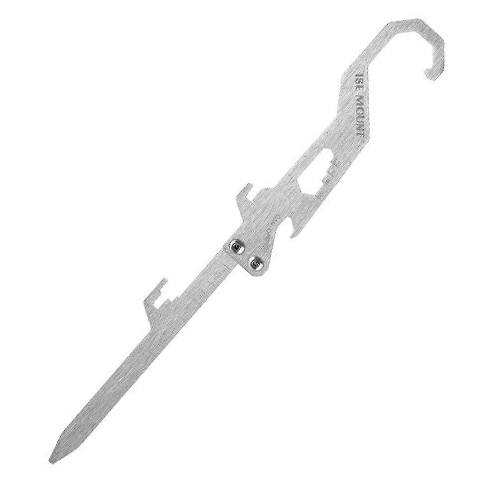 Multifunctional Mosquito Holder With Spool And Measuring Ruler, Portable Bottle Opener For Camping Travel Hiking, Silver