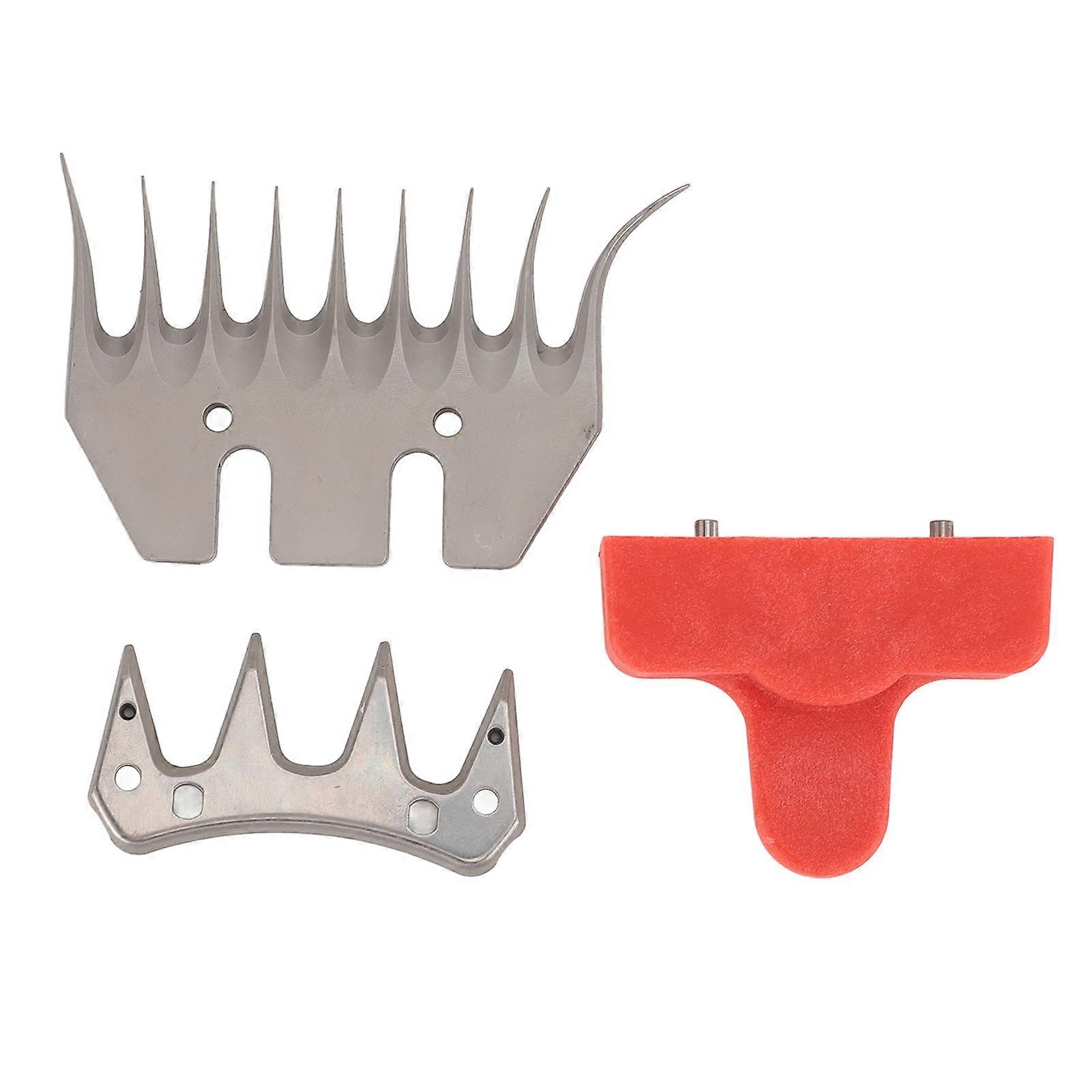 Replacement blades for sheep clippers, professional, stainless steel, 9 curved teeth and 4 teeth, for sheep, alpacas, goats