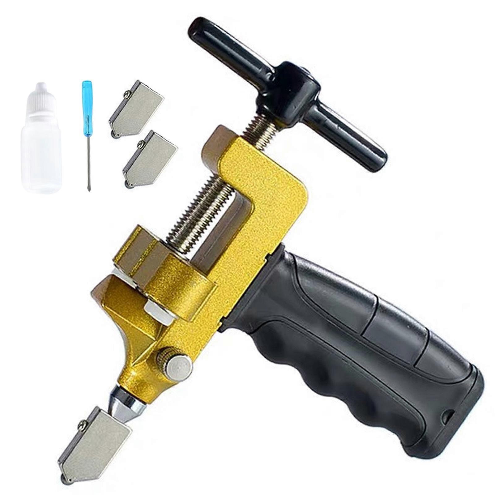 Portable Manual Glass Tile Opener, Glass Tile Cutter, Handheld Replacement Cutting Heads, Ceramic Tile Cutter, Glass Tile Breaking Tool