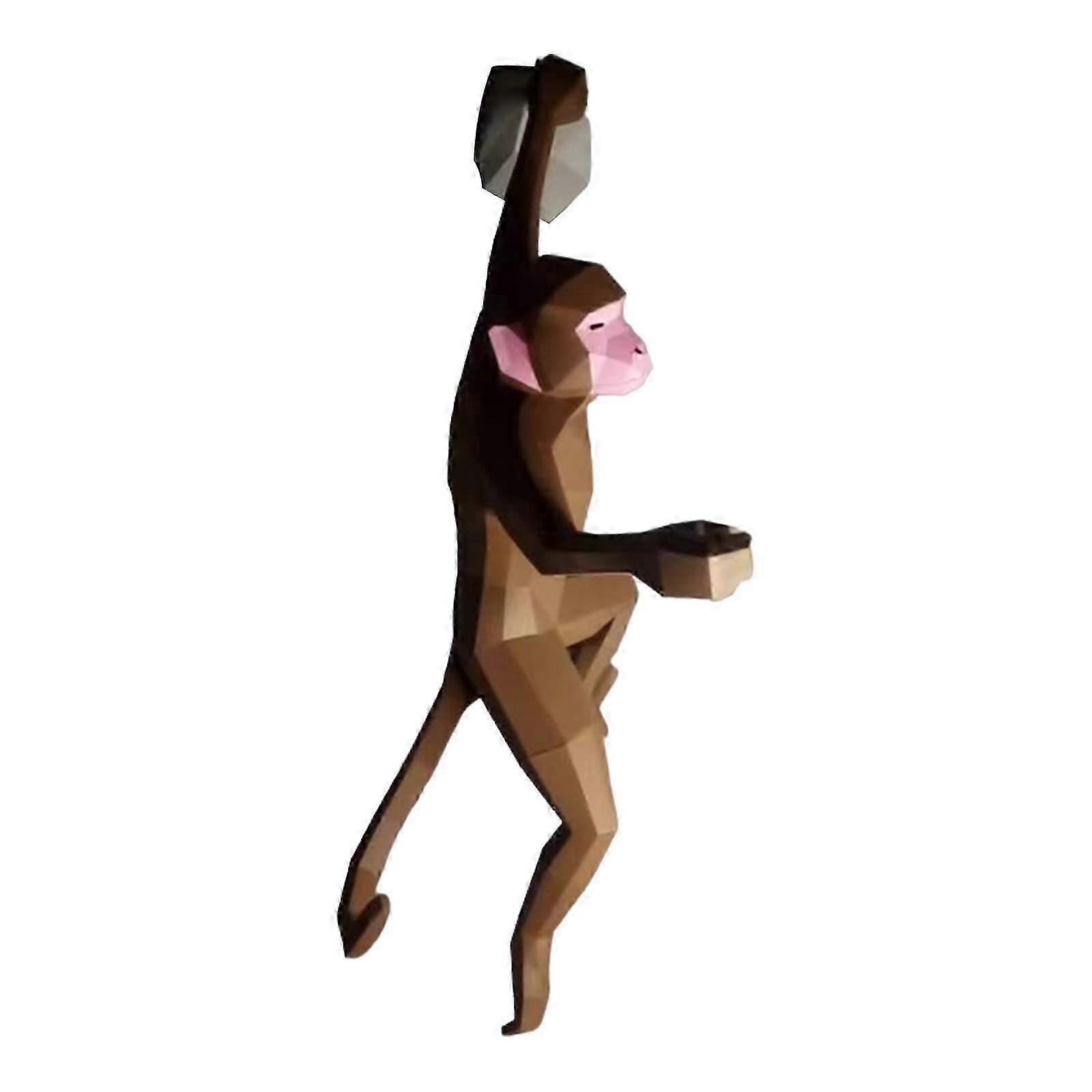 3D Monkey Paper Model Gift - Decorative Paper Craft Ideal for Bedroom, Office, and Library Spaces