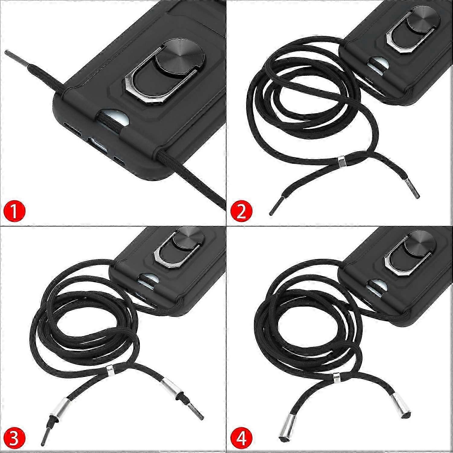 Protective Case Compatible with Certain Brands Galaxy A20 / A30 / M10s Featuring Chain and Stand Functionality