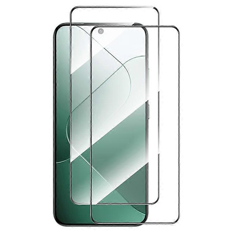 ENKAY HAT PRINCE 2PcsXiaomi 14シルク印刷スクリーンプロテクター高アルミニウムシリコンガラスフィルムに対応