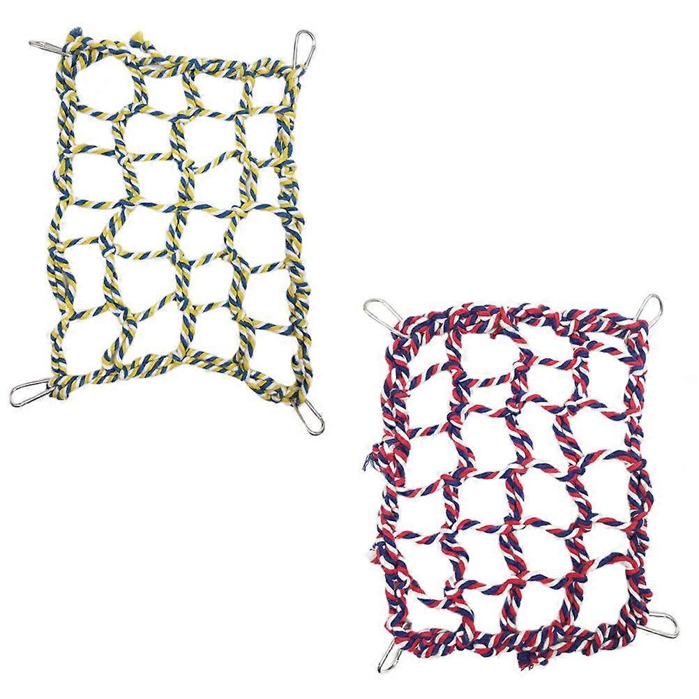 Durable Woven Climbing Net Hammock for Pets Ideal for Hamsters, Parrots, Squirrels & Reptiles Indoor Outdoor Playtime Fun