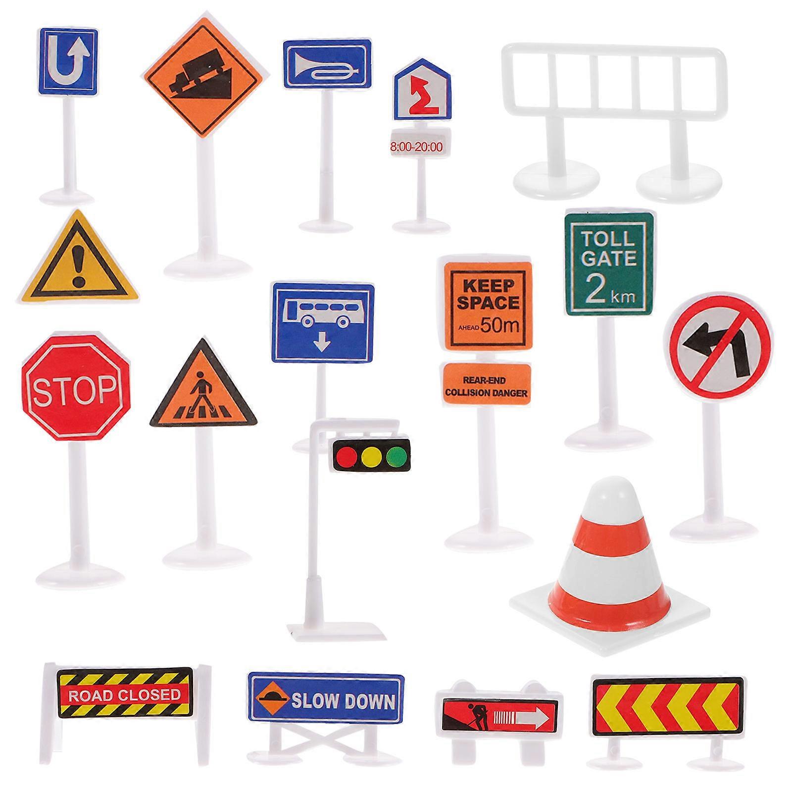 Toddler Traffic Signs, Versatile Play Items for Home Learning and School Projects