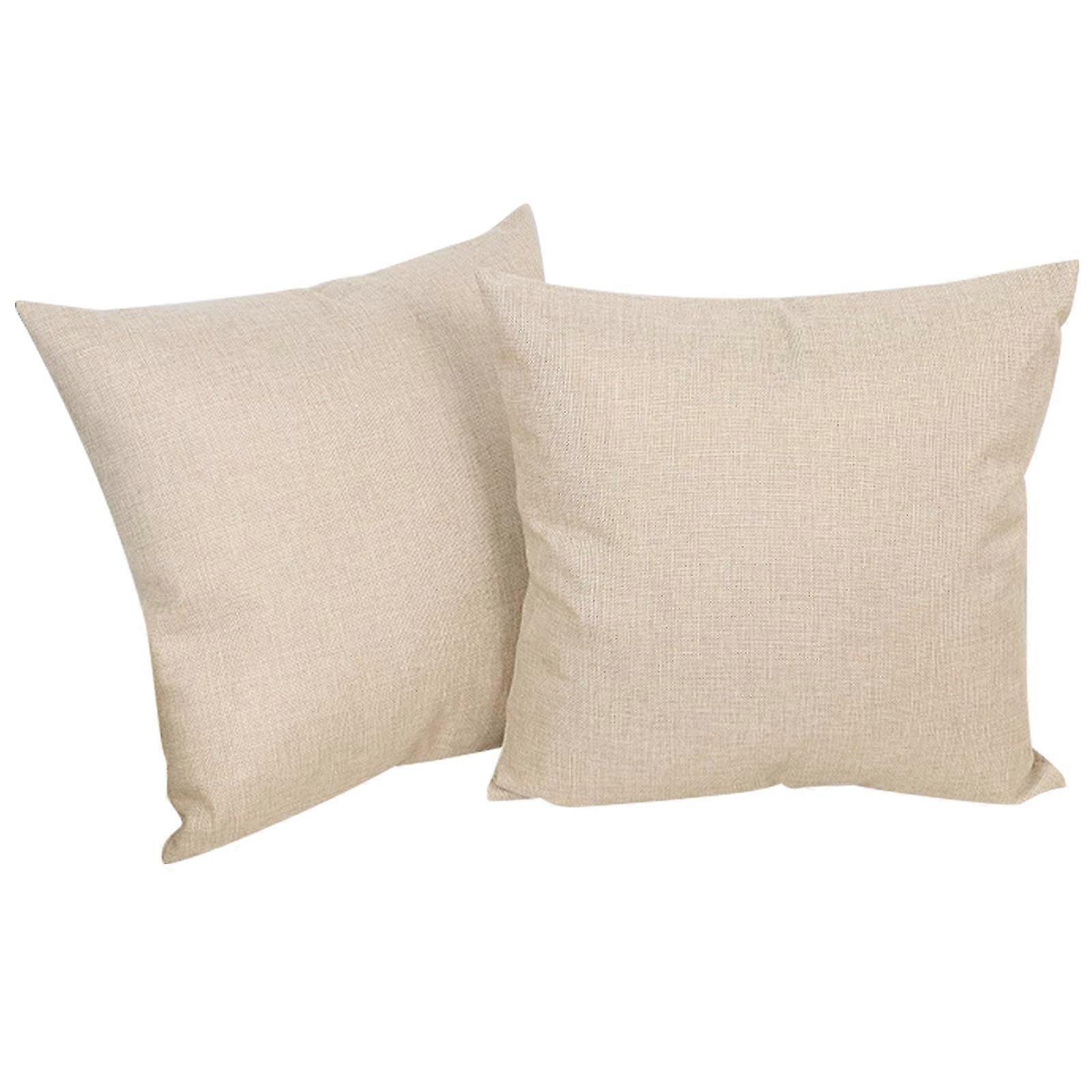 unbrand Linen-look Home Decorative Cushion Covers For Sofa Bedroom Car With Zip Khaki 40*40cm