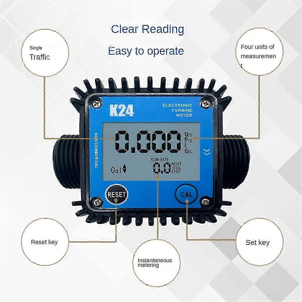 Minor Flow Digital Display Meter Gear 0.1-7L/Min