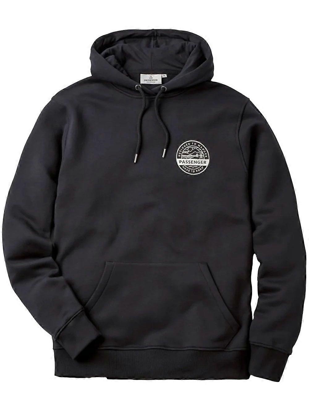 Men's Passenger Odyssey Recycled Cotton Hooded Sweat - Black