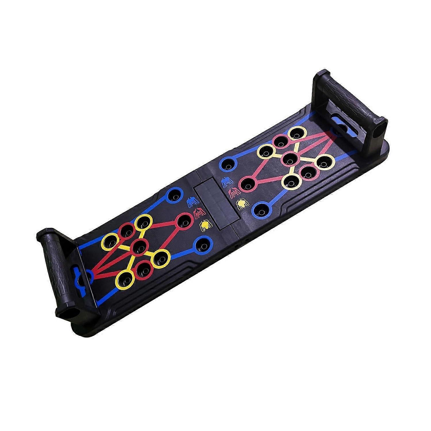 Foldable Push Up Board, Multifunctional Arm Abs Training, for Home Gym Black