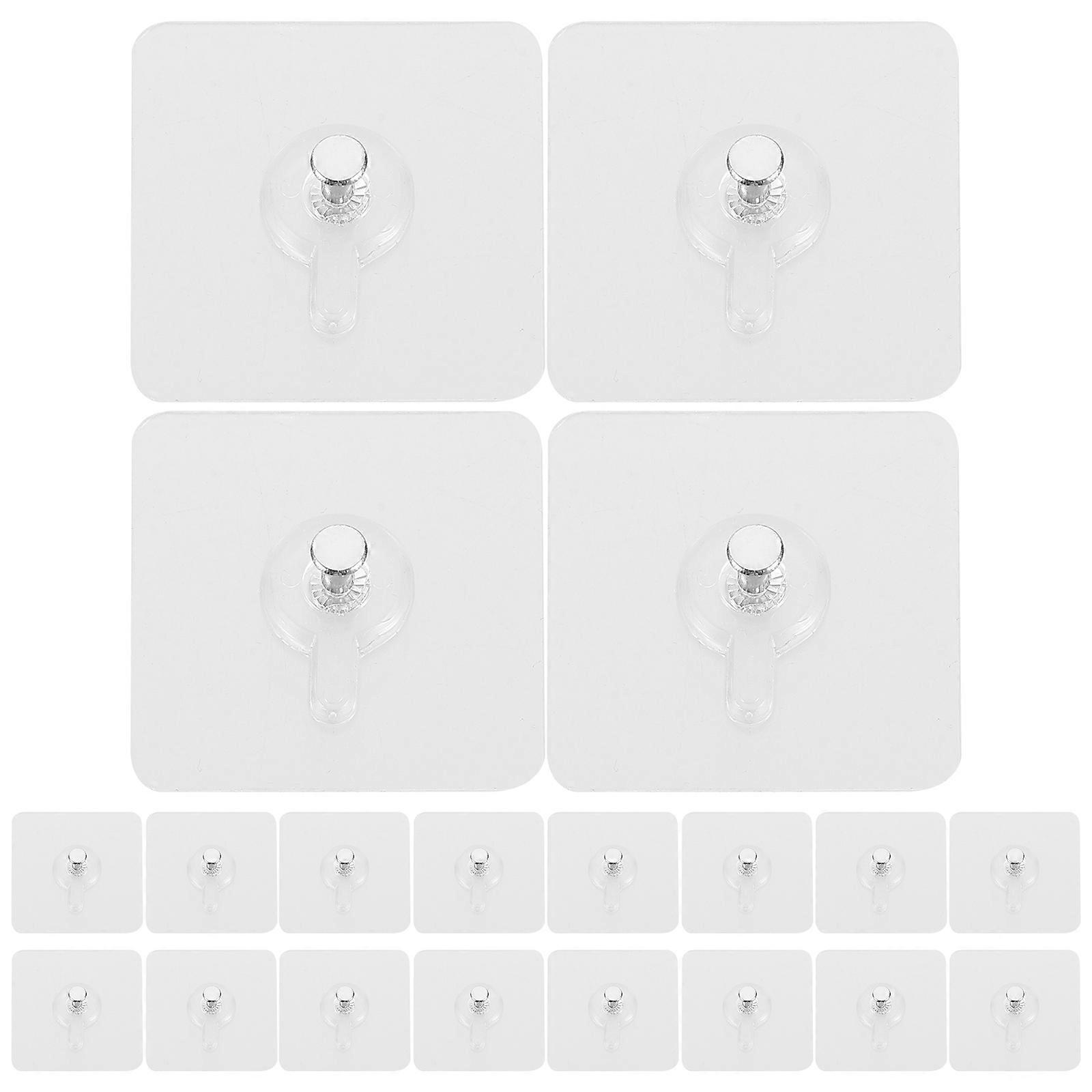 20pcs Heavy Duty Adhesive Wall Hooks – , Space Saving Hooks for Clothes, Keys, Towels and More – Easy Hanging, No Drilling Required