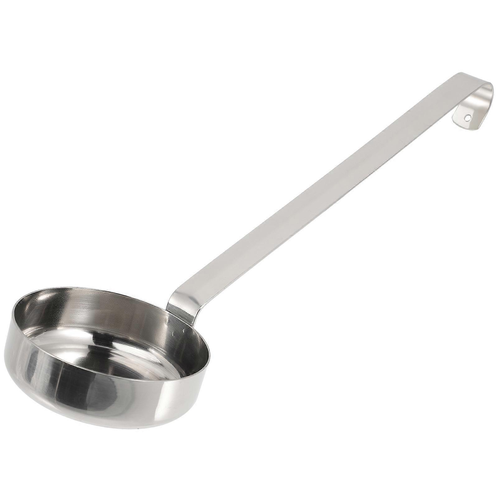 Here's a well structured product description for your **Stainless Steel Long Handle Pizza Sauce Spoon Flat Bottom Ladle**:
### **Stainless Steel