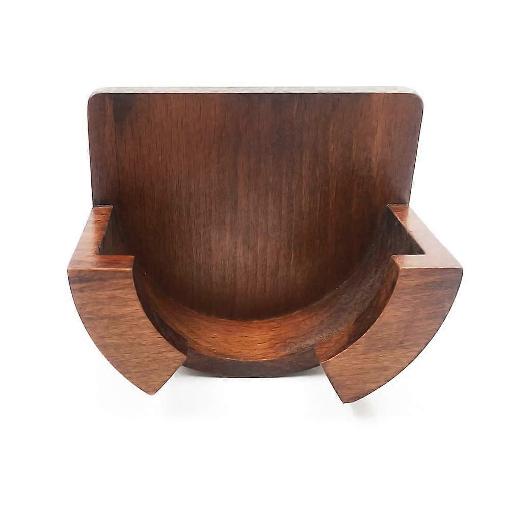 Coffee Filter Holder Wall Bracket 5158 mm Solid Wood Dark Wood Colour for Coffee Maker