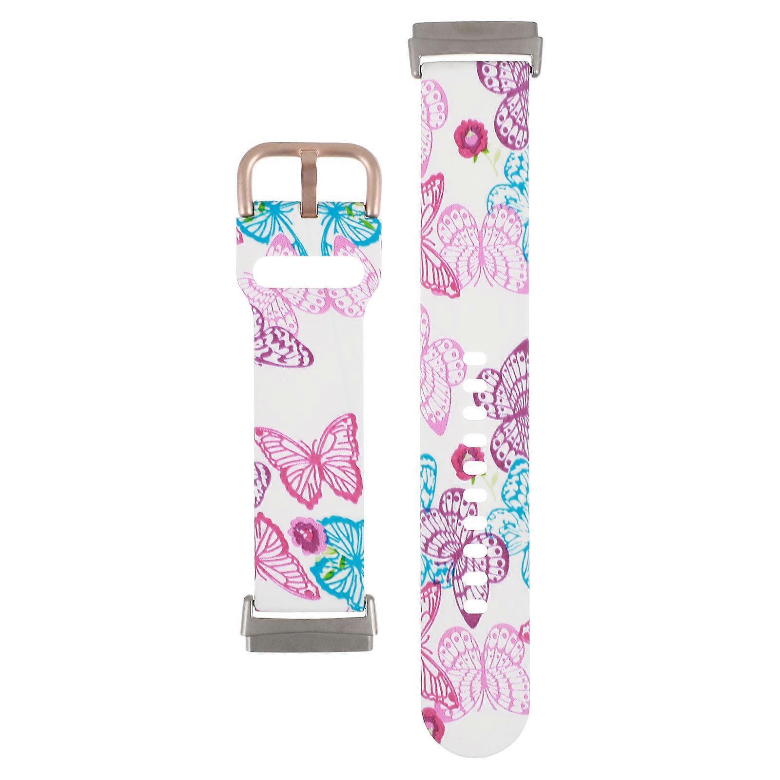 Printed Strap Smartwatch Bands Pink TPU Easy to Install and Remove 1Pcs