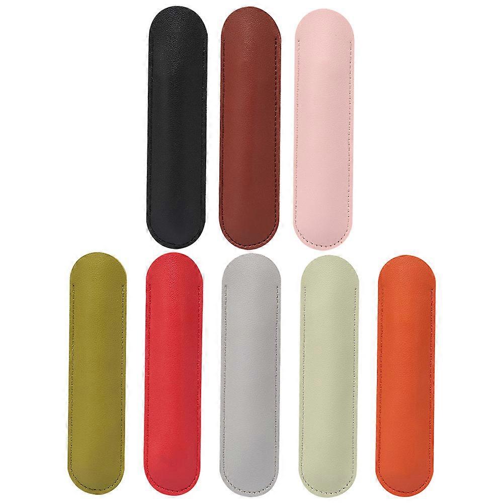 Fountain Pen Accessories Pen Sleeves Simple Design Rectangular Shape 8Pcs PU Material