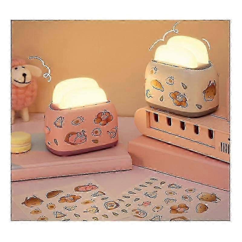 Led Bread Maker Night Light Usb Charging Dimming Bedside Table Night Light Switch Mood Light Bedroo