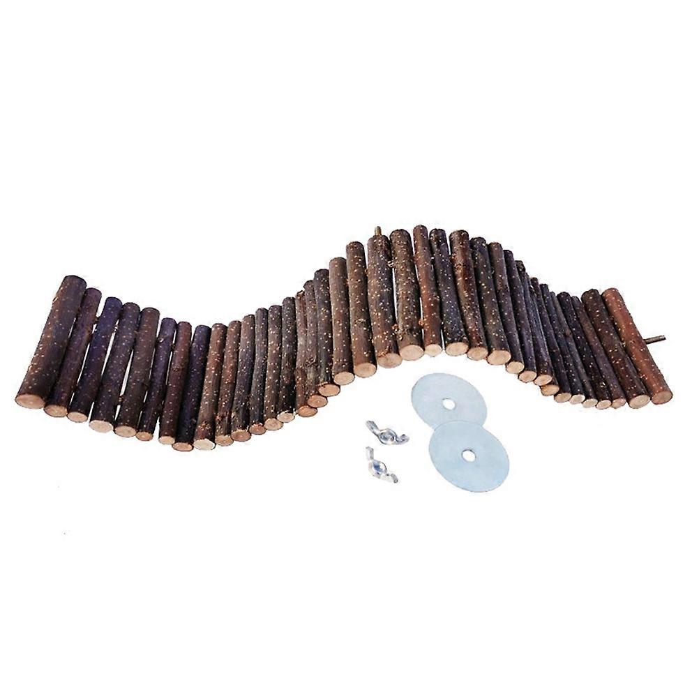 Durable Wooden Pet Climbing Ladder & Hanging Bridge for Hamsters, Squirrels & Small Animals – Chew Friendly Playground Design