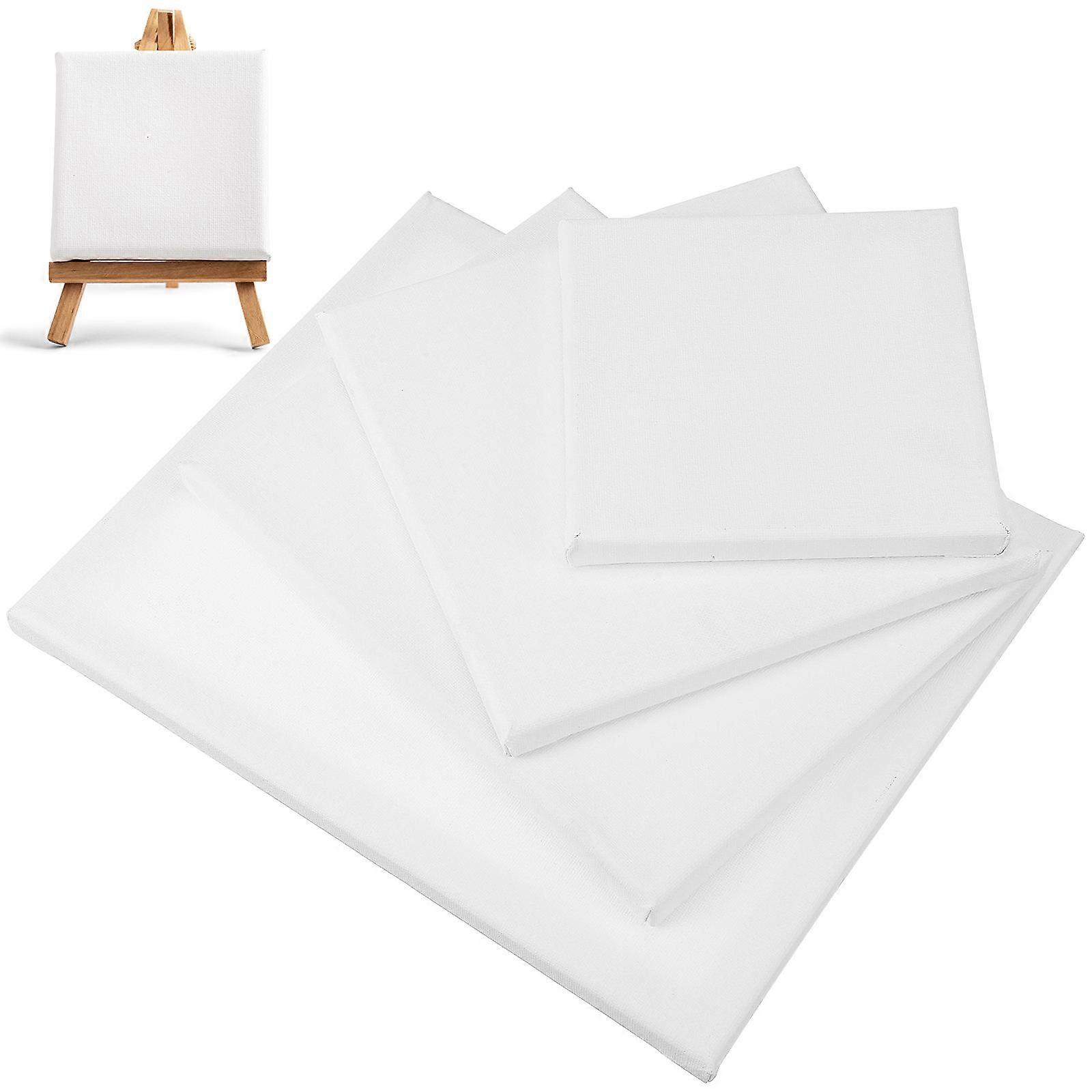 Blank Canvases Mini Paint Canvas Cotton 15x15cm For Sketching Daily Practice 12Pcs