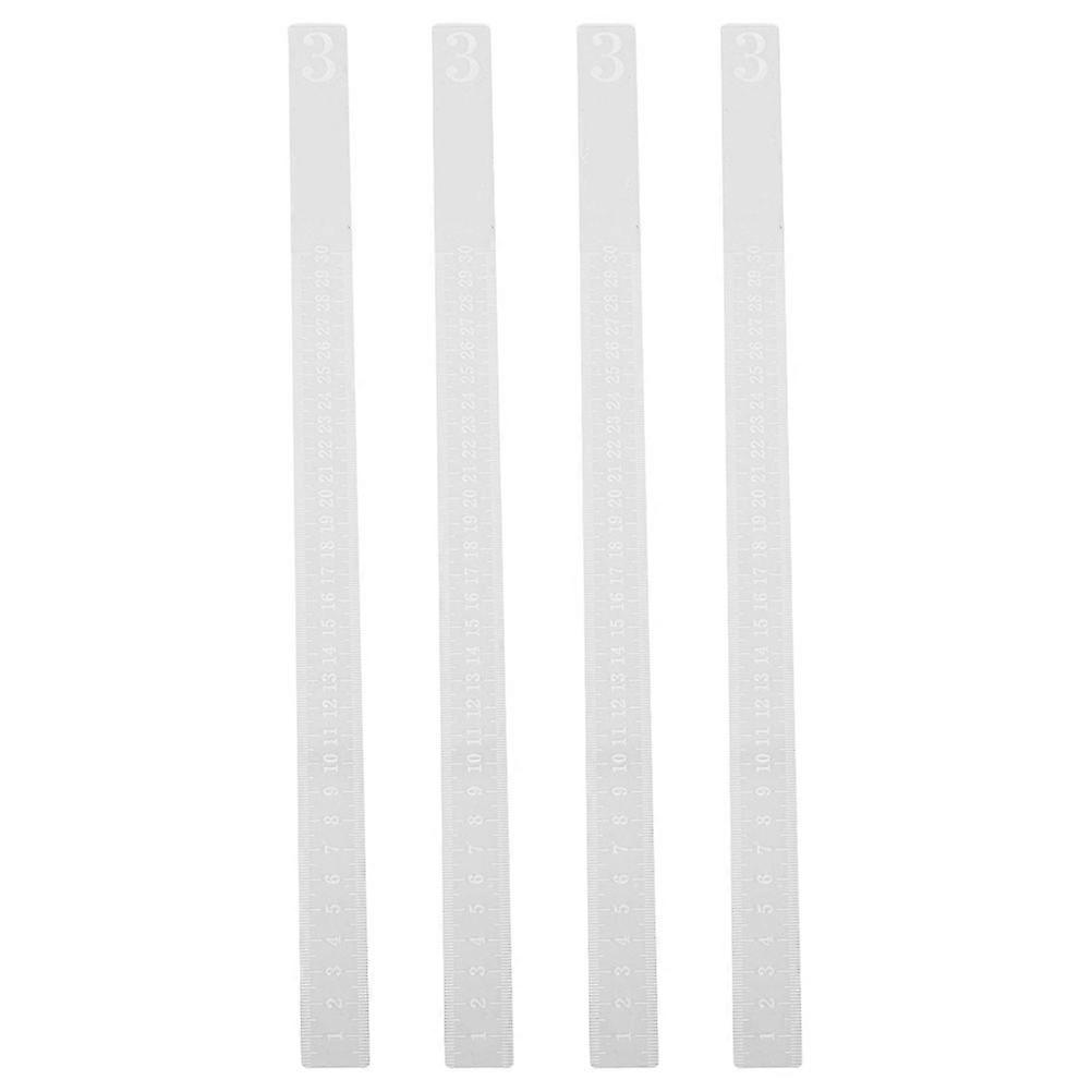 Baking Ruler Acrylic Thickness Control For Baking Cookies Pies Pastries 40 00X2 50X0 30Cm Dough Rolling Guide 4Pcs